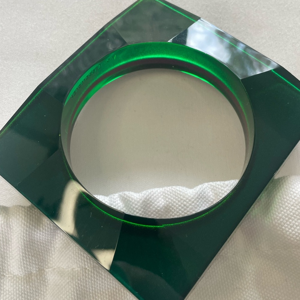 Victoria Beckham Green Square Bangle Bracelet